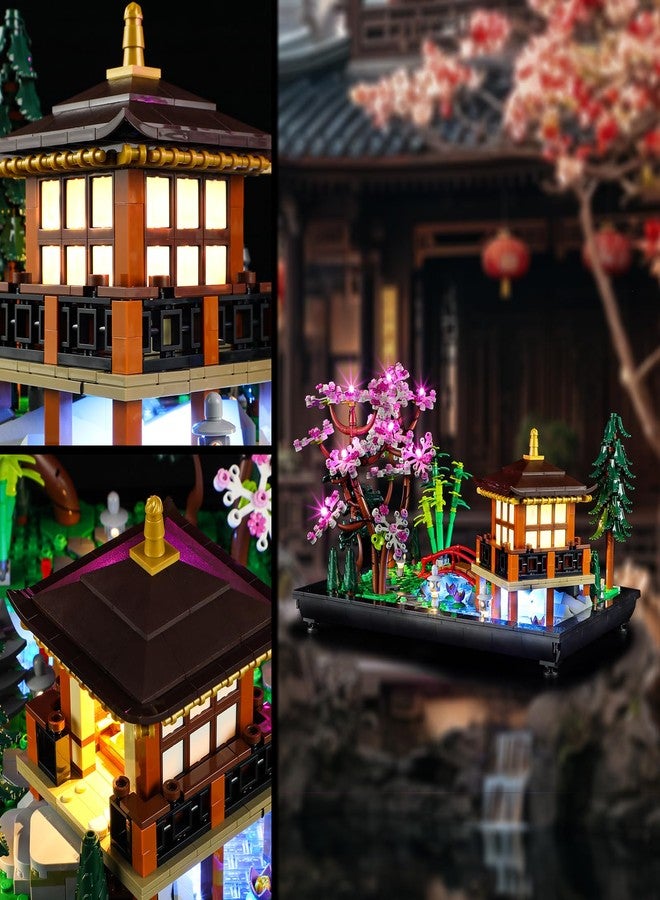 Vaodest مصباح LED من Vaodest لمجموعة Lego 10315 Icons Tranquil Garden، تصميم وتكوين متوافق مع الموديل 10315 (مصباح LED فقط، وليس مجموعة مكعبات البناء). - Image 5
